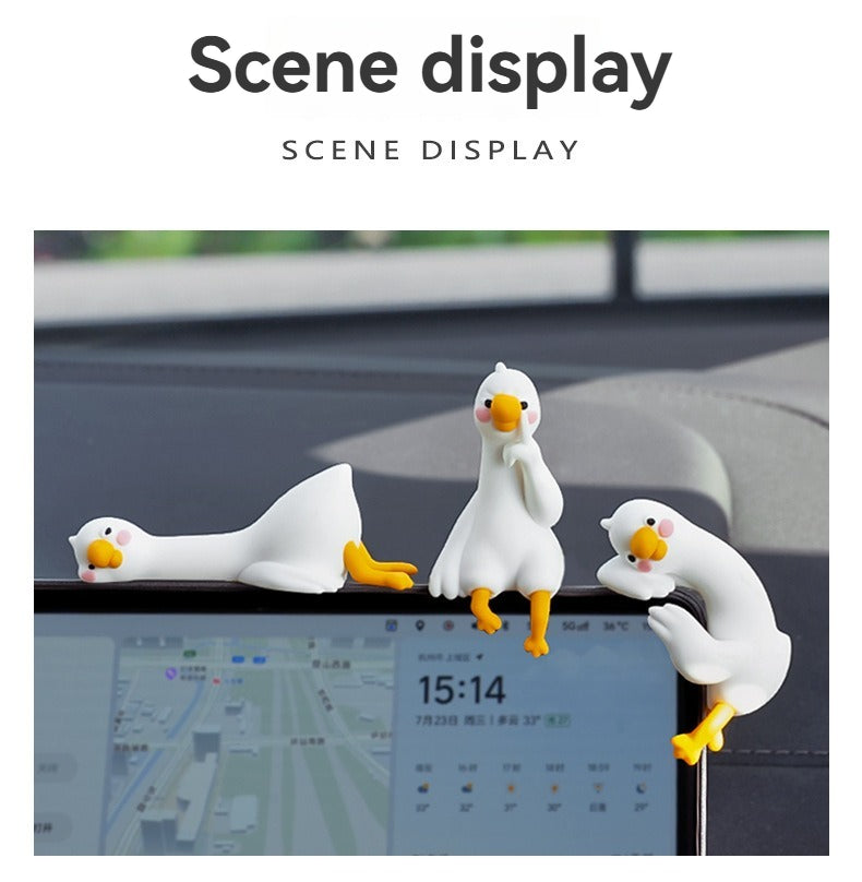 Big white goose car decoration car