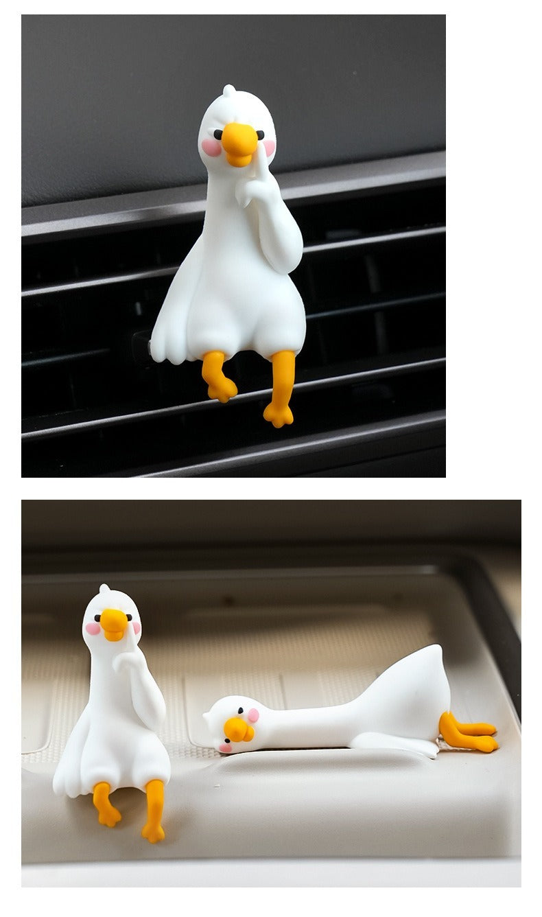 Big white goose car decoration car