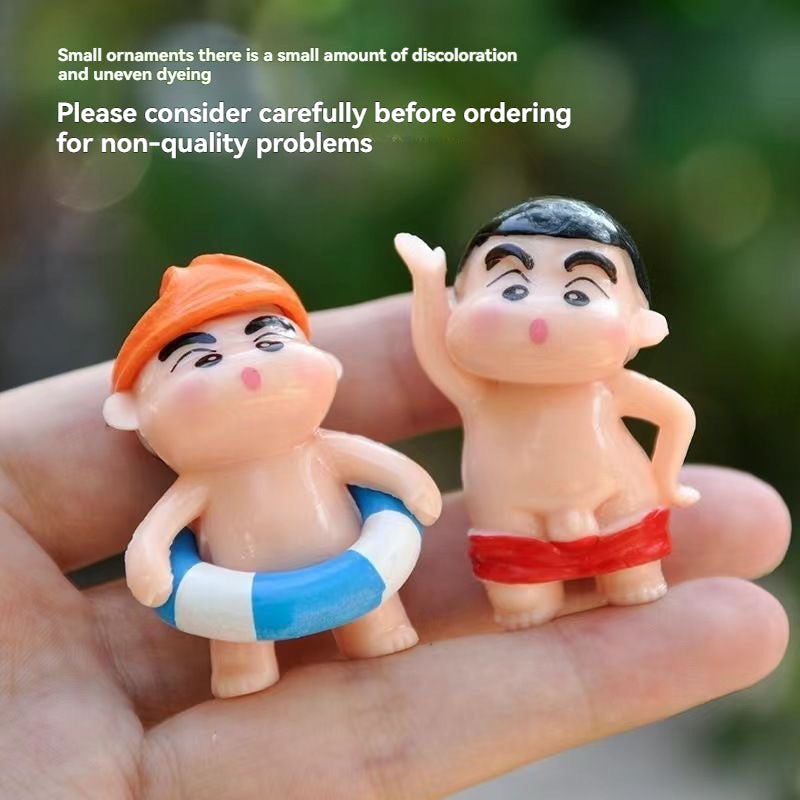 Car cartoon crayon Shin-chan doll center console funny car interior decoration