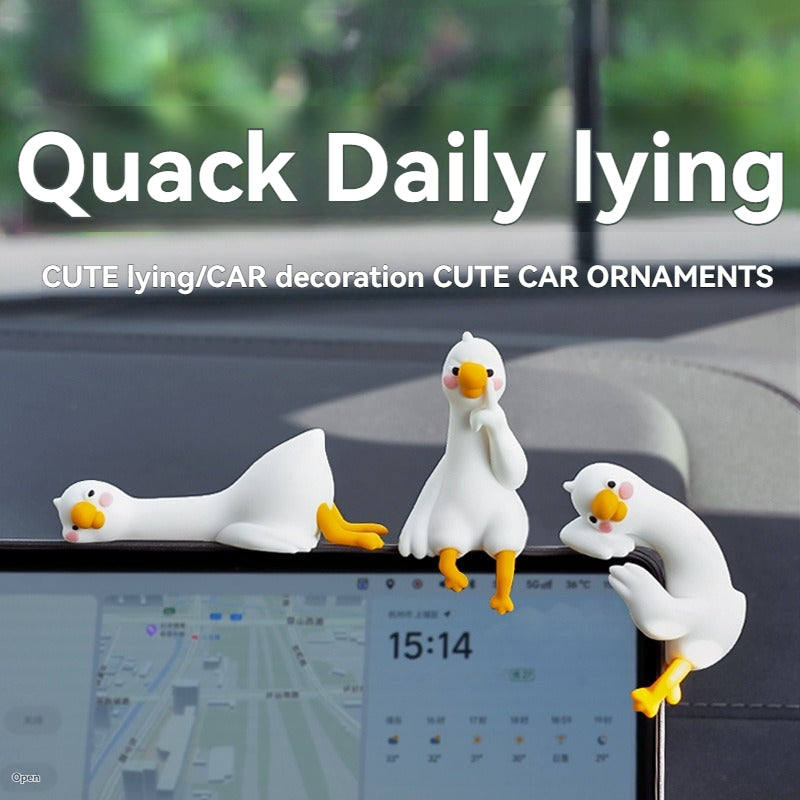 Big white goose car decoration car