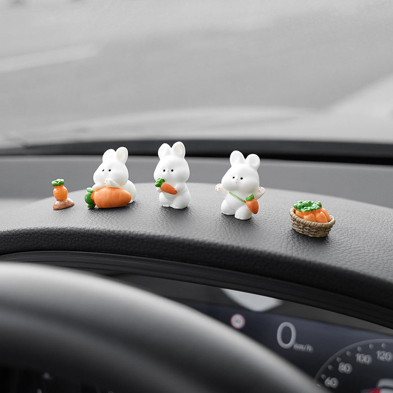 Girls car interior decoration ornaments net celebrity cute cartoon rabbit car