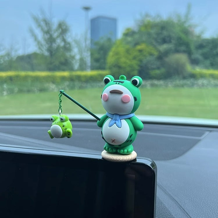 Car interior accessories, car widow frog ornaments, car supplies