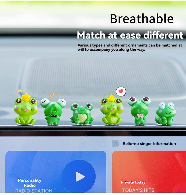 Car interior accessories, car widow frog ornaments, car supplies