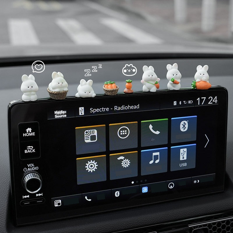 Girls car interior decoration ornaments net celebrity cute cartoon rabbit car