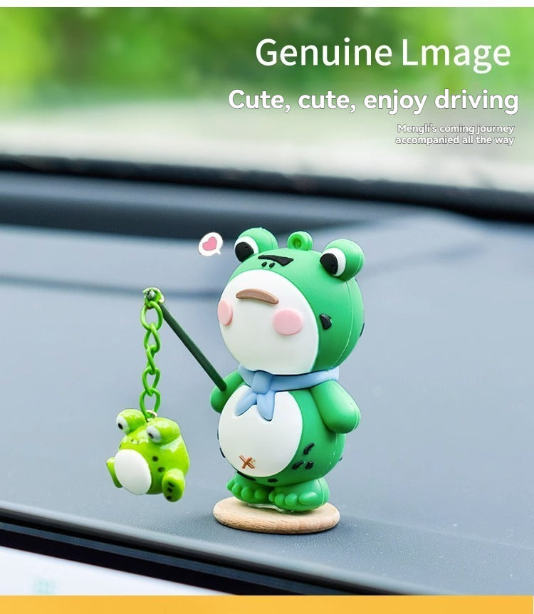 Car interior accessories, car widow frog ornaments, car supplies