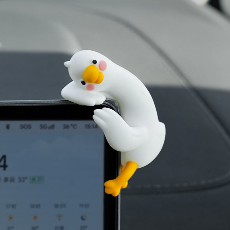 Big white goose car decoration car