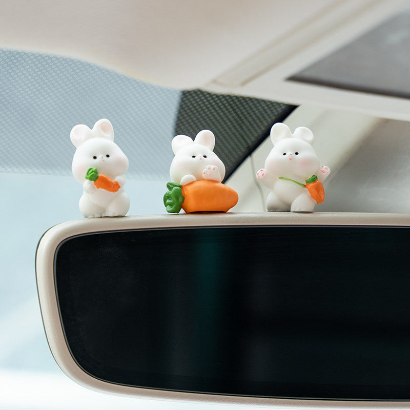 Girls car interior decoration ornaments net celebrity cute cartoon rabbit car
