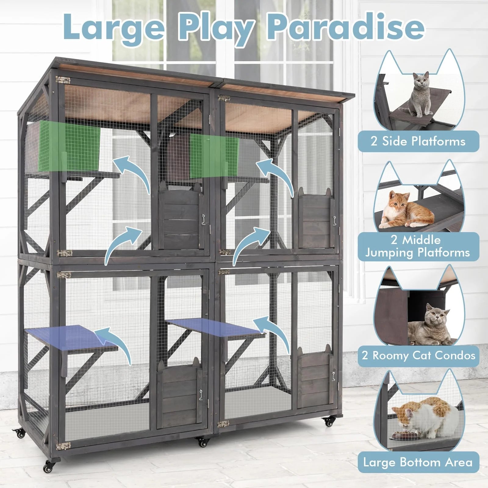 Catio Outdoor Cat Enclosure Large