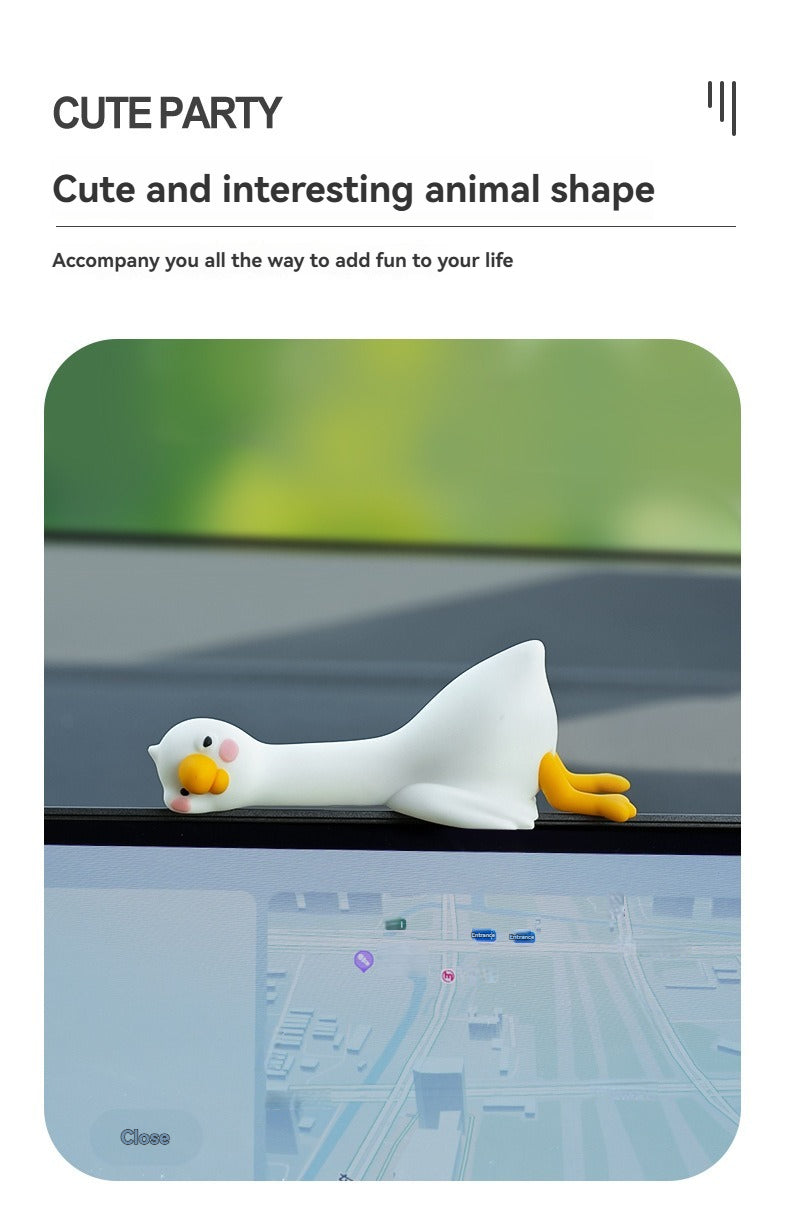 Big white goose car decoration car