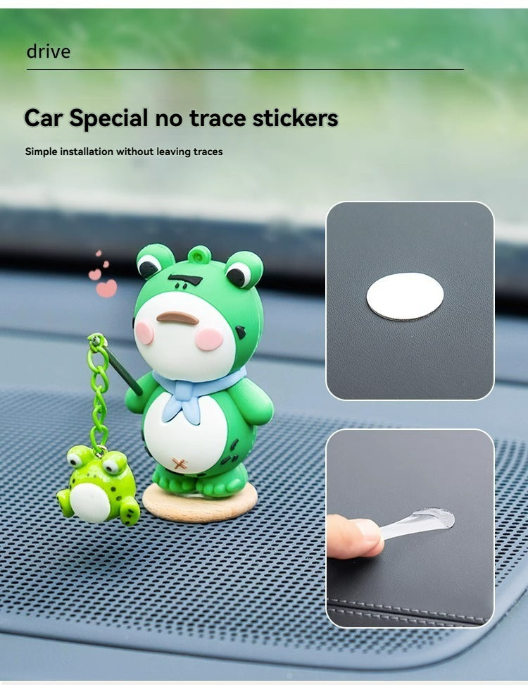 Car interior accessories, car widow frog ornaments, car supplies