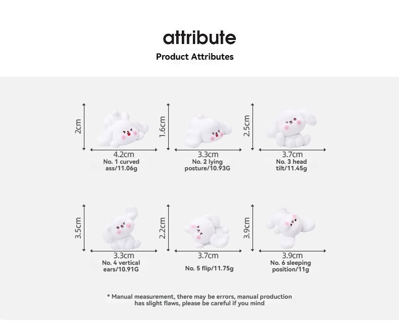 Blushing little white dog decoration cartoon cute car