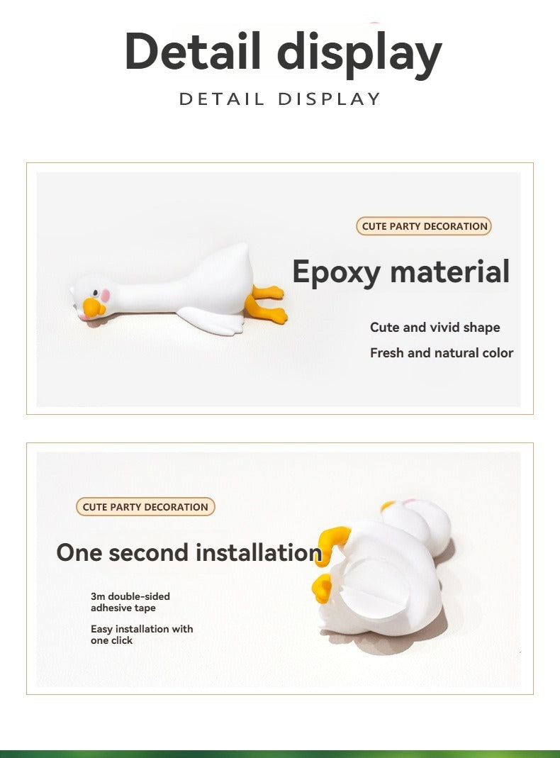 Big white goose car decoration car