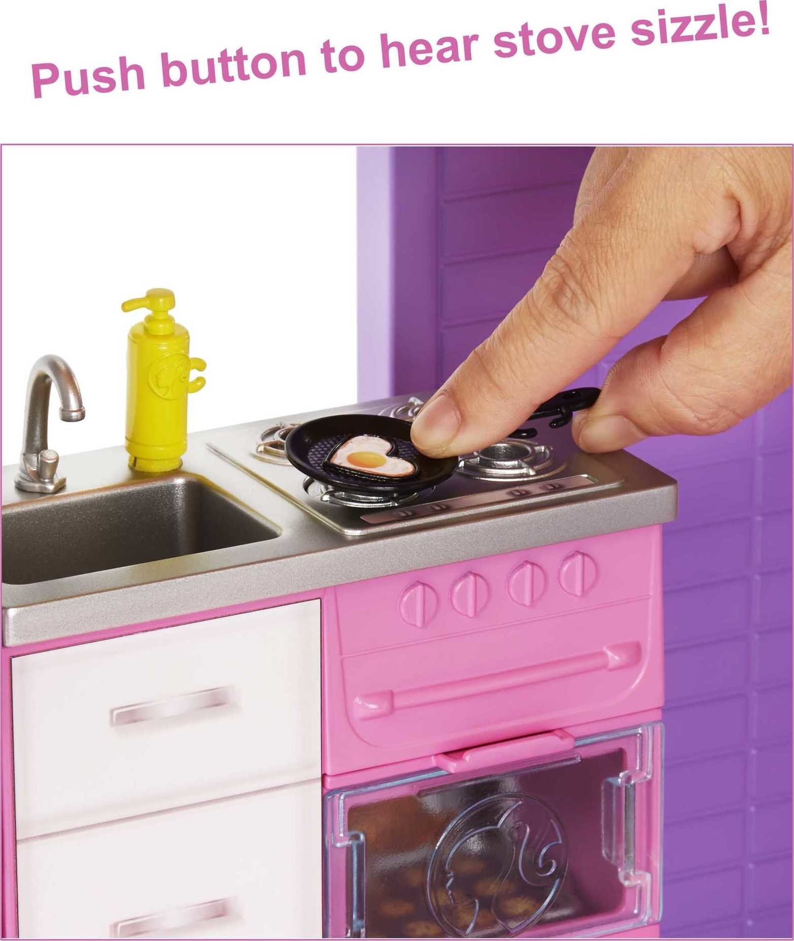 Barbie DreamHouse Dollhouse with Elevator, Pool, Lights & 70+ Accessories – 3-Story Playset